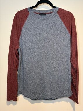 Vince Men's Long Sleeve Crew Shirt Baseball Sleeve
